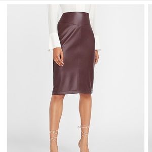 NWT Express HighWaisted Vegan Leather Pencil Skirt